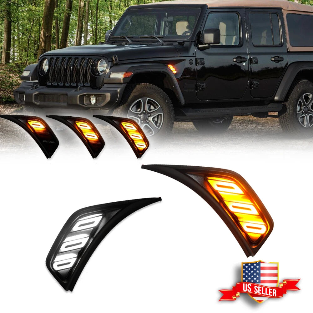 Front Fender Side Marker Light for Jeep Wrangler JL (2018–2024)