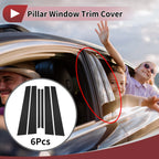 Set of 6 Car Door Pillar Window Trim for Lexus LS430 (2001–2006) Black
