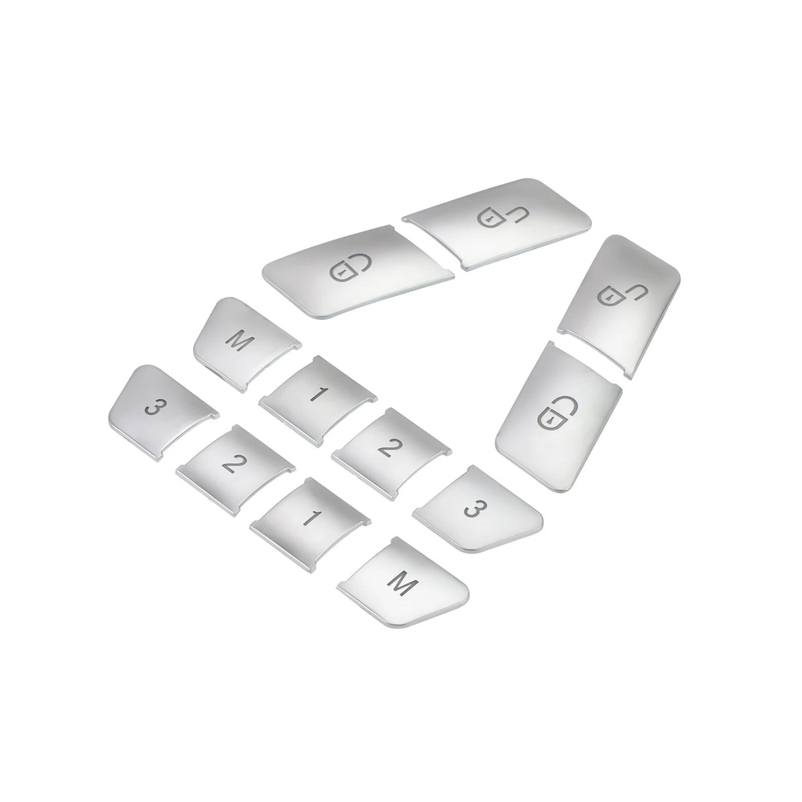 Inner Door Lock Switch Button Cover Trims for Mercedes-Benz E-Class W212 (2010-2015)