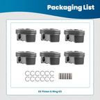 6PC Engine Piston Kit for Kia Sorento/Sedona 3.3L V6 (2011–2020) 23041-3CFA0