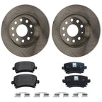 Brake Disc Rotors and Pads Kit for VW Tiguan Jetta GTI A3