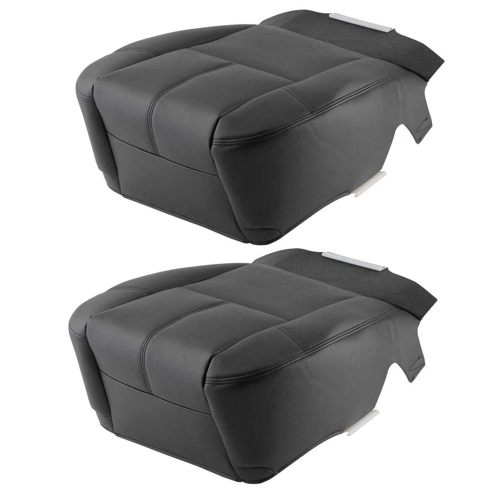 Bottom Leather Seat Cover Pair for GMC Yukon XL (2007–2012) Black
