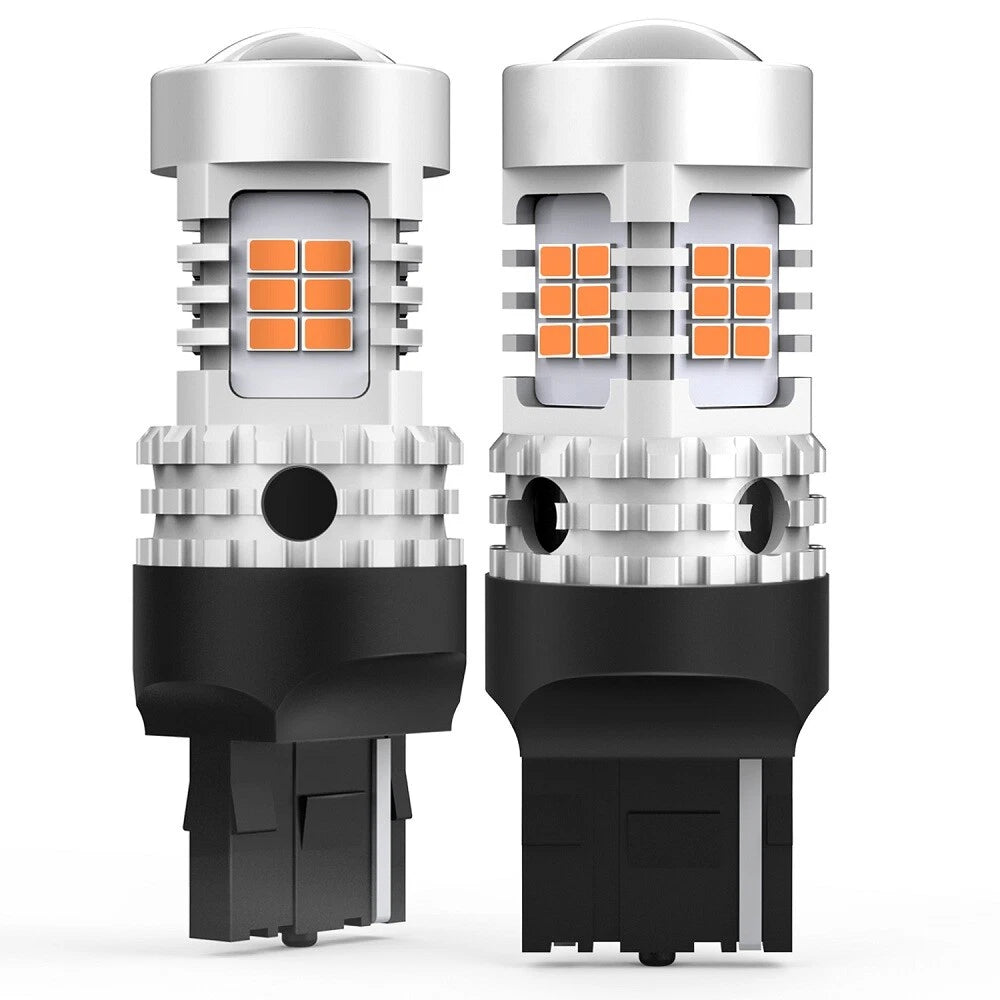 Set of 2 AUX Amber LED Front Turn Signal Light Bulbs for Various Models (YYYY–YYYY)