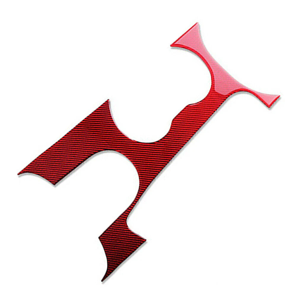 Red Carbon Fiber Gear Shift Panel Cover Trim for Ford Mustang (2015-2019)