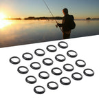20 Pcs Elastic Winding Check Dress Ring Trim Adapter for Fishing Rods