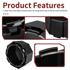 Set of 2 Matte Black Hub Cap Covers for Polaris Sportsman 570 (2015–2025) 5451374-458
