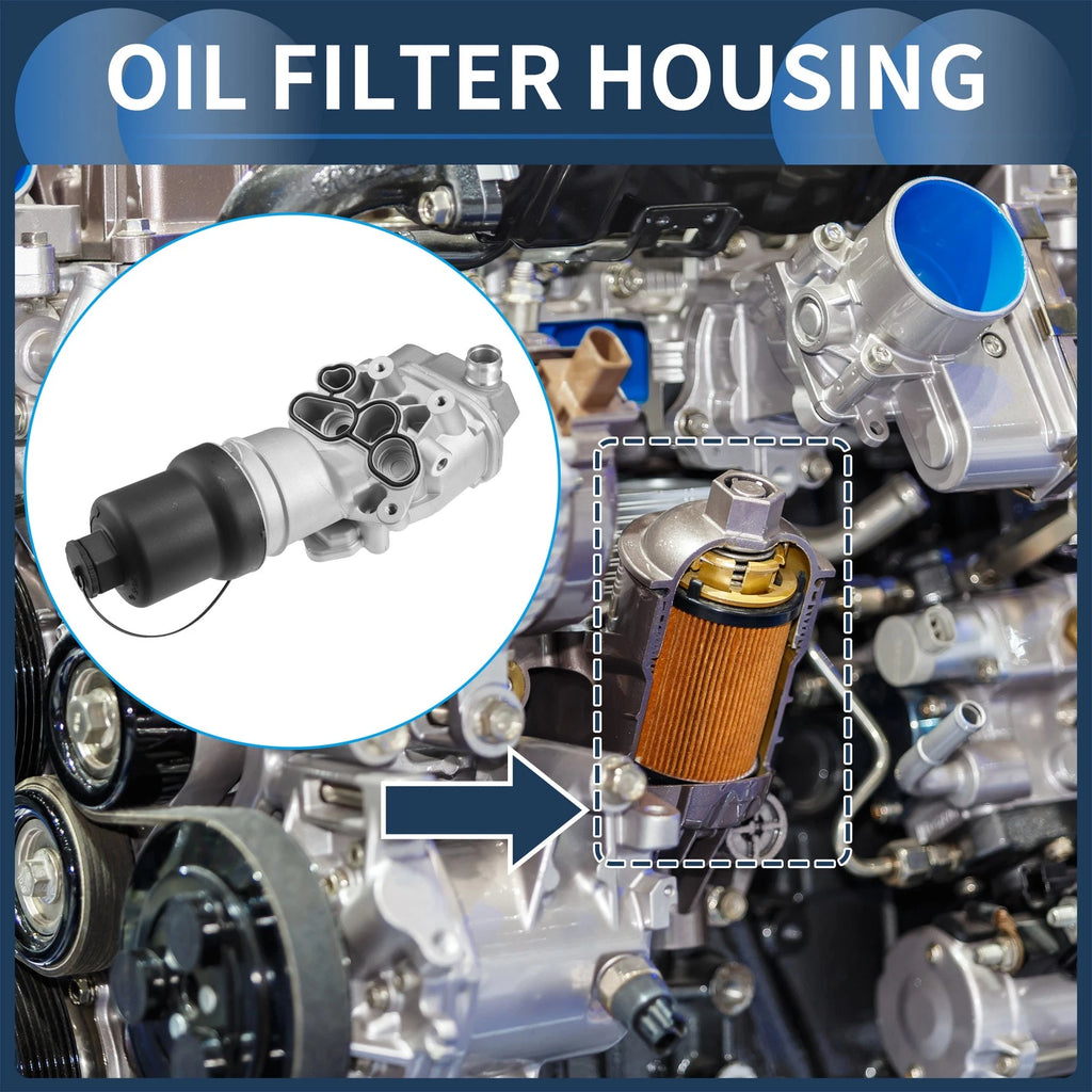 Engine Oil Filter Base Housing Assembly for Audi A3 A4 A4 Quattro (2006–2016) No. 06F115397H