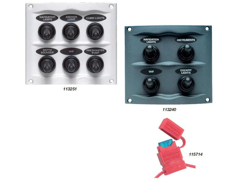 4 Way Fused BEP Switch Panel for BLA (12-24 Volt) 113241 IP56 Splashproof