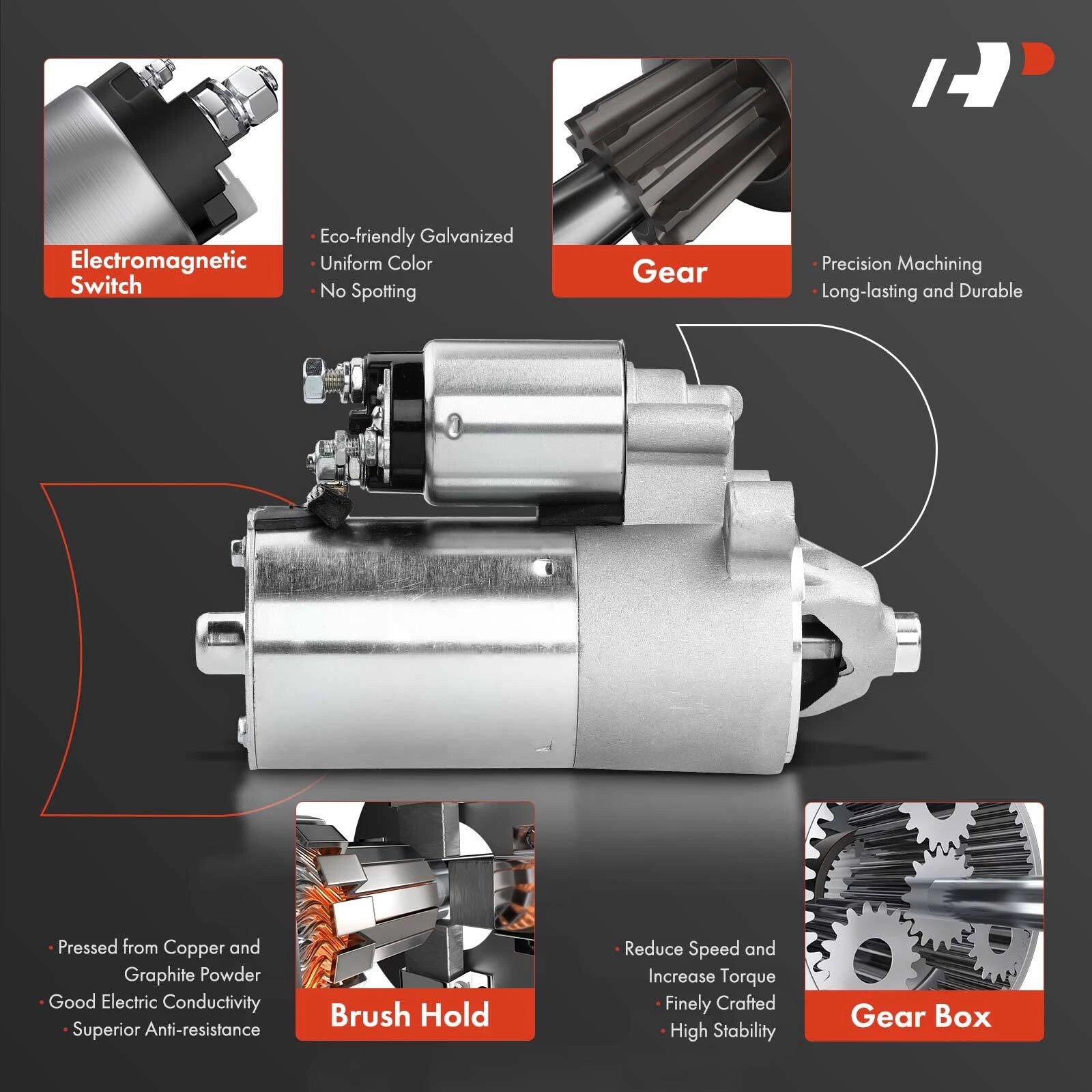 Starter Motor for Ford Freestyle, Five Hundred, Mercury Montego (2005-2007)
