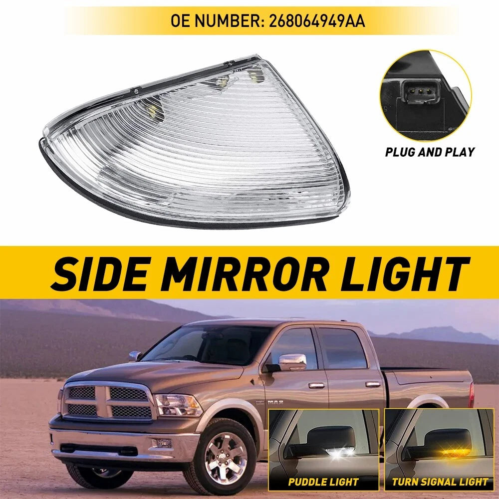 LH Side Mirror Turn Signal Light for Dodge Ram 1500 2500 (2009–2014)