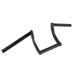 1" Black/Chrome Z Bar Drag Ape Hanger Handlebars for Suzuki Harley (Universal)