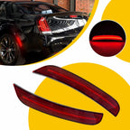 Set of 2 Red Lens Rear Bumper Side Marker Lights for Chrysler 300 (2015–2023)