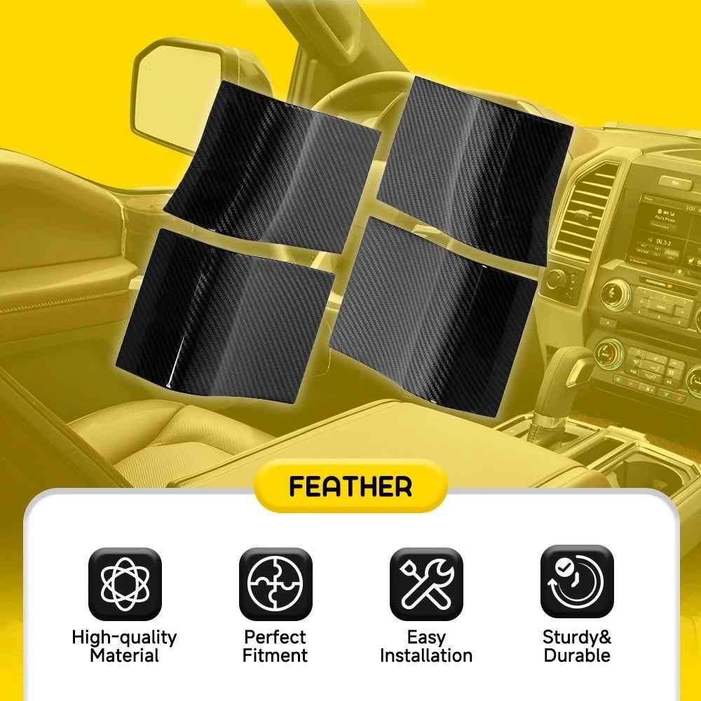 Carbon Fiber Interior Door Handle Trim for Ford F150 (2015–2020)