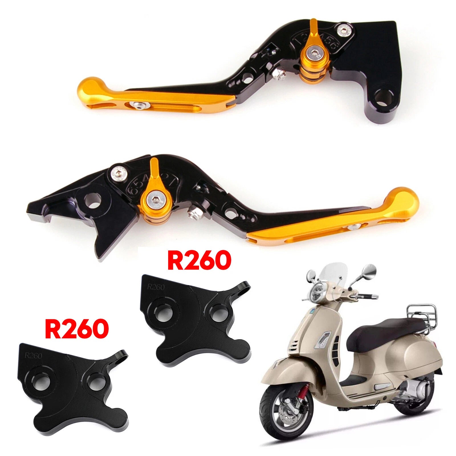 Adjustable Clutch Brake Lever for Vespa GTS 300 Super (2008–2023)