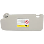 Right Side Sun Visor for Chevrolet Cruze (2016–2017) Gray, 3 Screw Holes