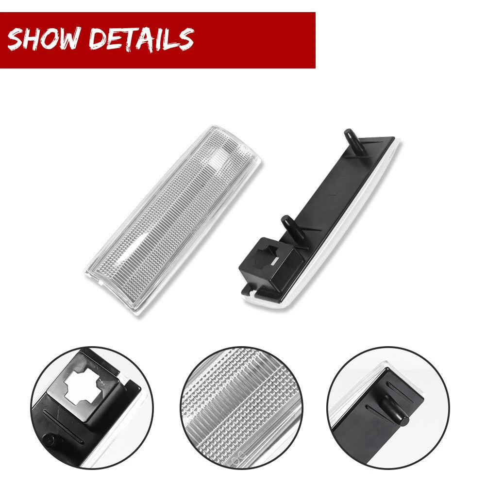 2X Clear Lens Side Corner Marker Lights for Chevy S10 GMC Jimmy S15