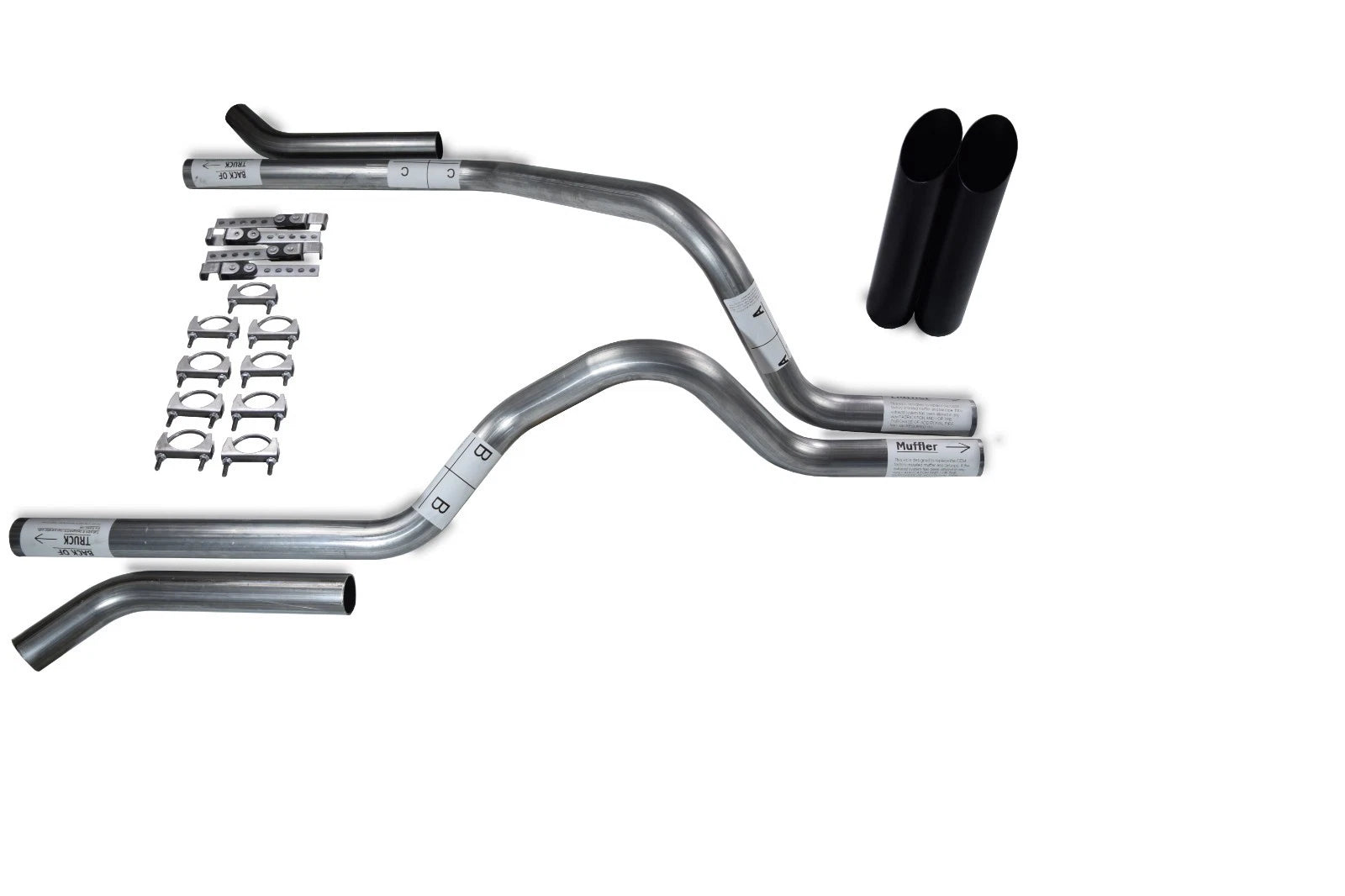 2.5" Dual Exhaust Kit for Dodge Dakota (1987–1996) - Black