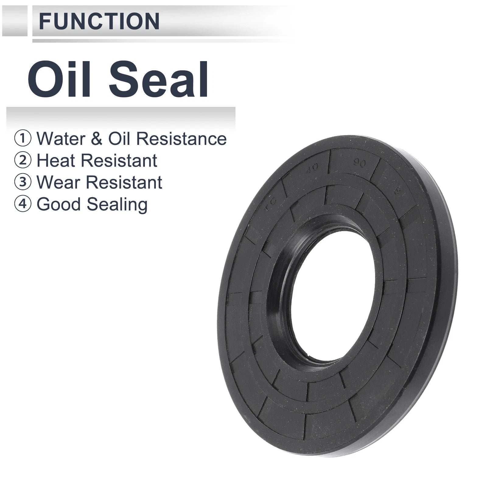 Set of 5 Oil Seal Rotary Shaft Seal Nitrile Rubber 40x90x8mm
