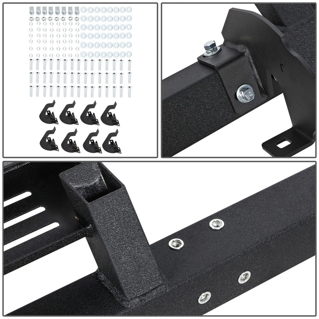 Set of 2 Drop Foot Step Running Boards for Silverado Sierra 2500HD 3500HD (2007–2019)