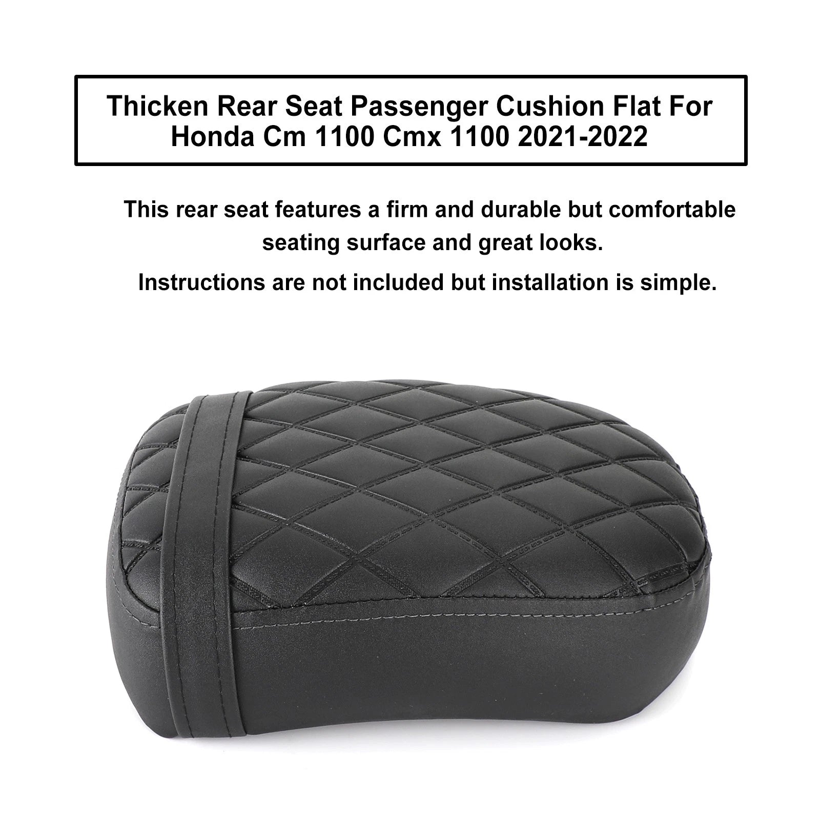 Rear Passenger Seat for Honda CM 1100 CMX 1100 (2021–2024) Flat Black