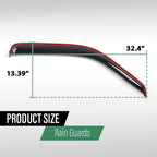 2X Sun Rain Guard Window Visor for Chevy Express 2500 3500 (1996–2025)