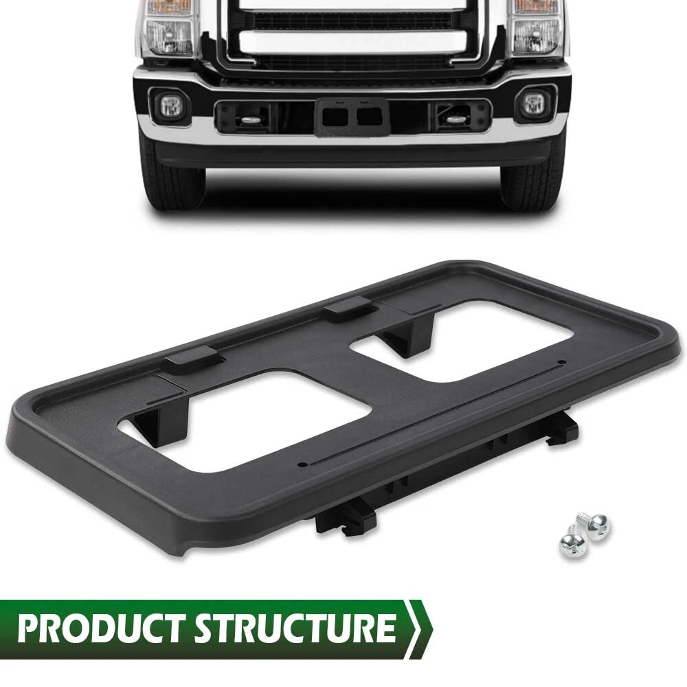Front Bumper License Plate Mounting Bracket for Ford F250 F350 Super Duty