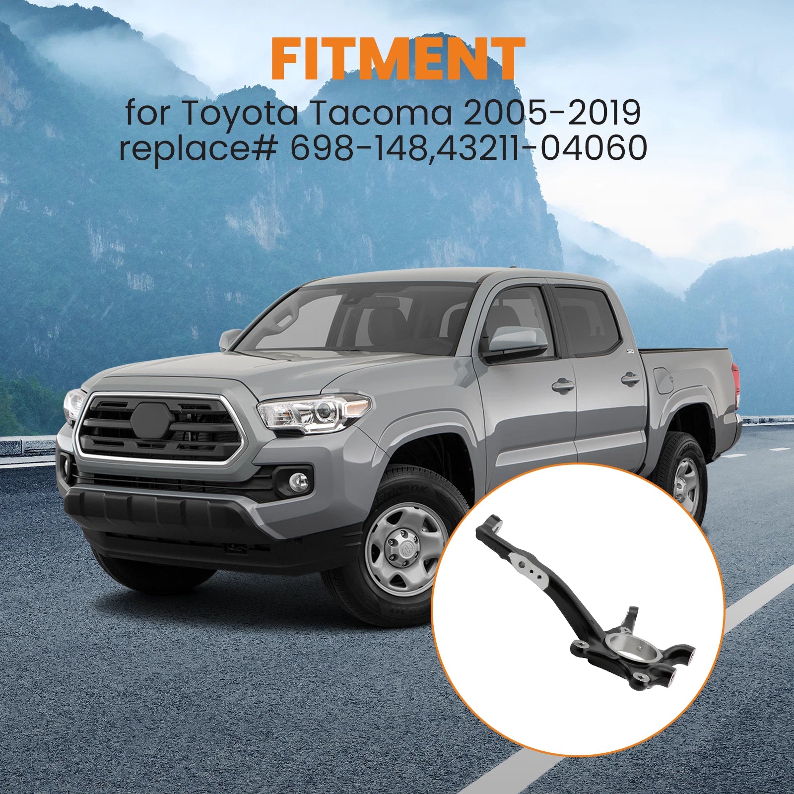 Front Left Steering Knuckle for Toyota Tacoma (2005–2019) 698-149