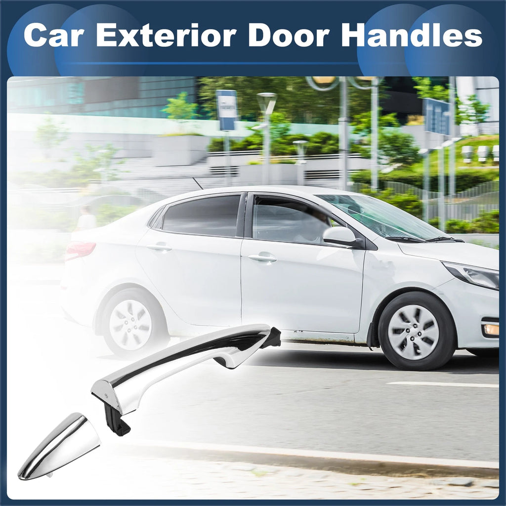 Front Right Exterior Door Handle for Kia Rio (2011) - Silver Tone