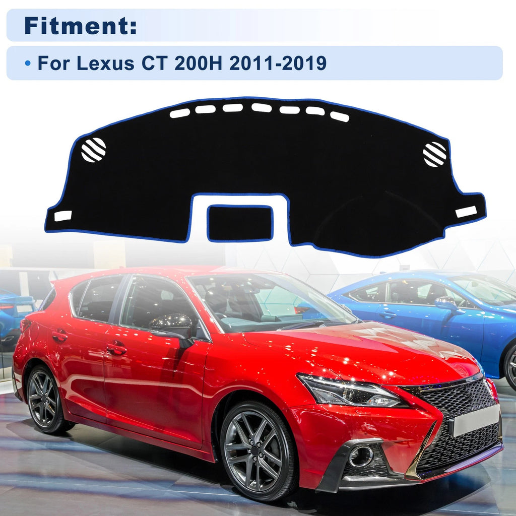 Dash Cover for Lexus CT 200H (2011–2019) Polyester Black Blue Edge