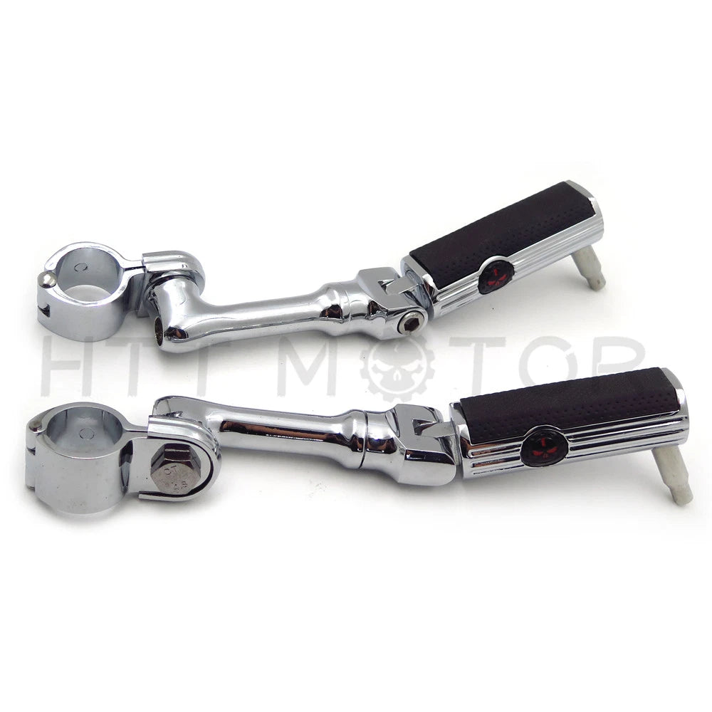 Gear Skull 1.5" Footpeg Mounting Kit for Chrome Long Angled