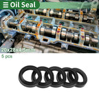 Set of 5 Oil Seal Ring NBR Rubber 20x28x4.5mm for Automotive Applications