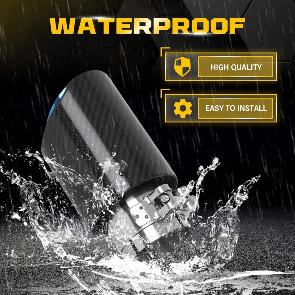 2.5" In 3.5" Out Carbon Fiber Exhaust Tip for Universal Fit (PY)
