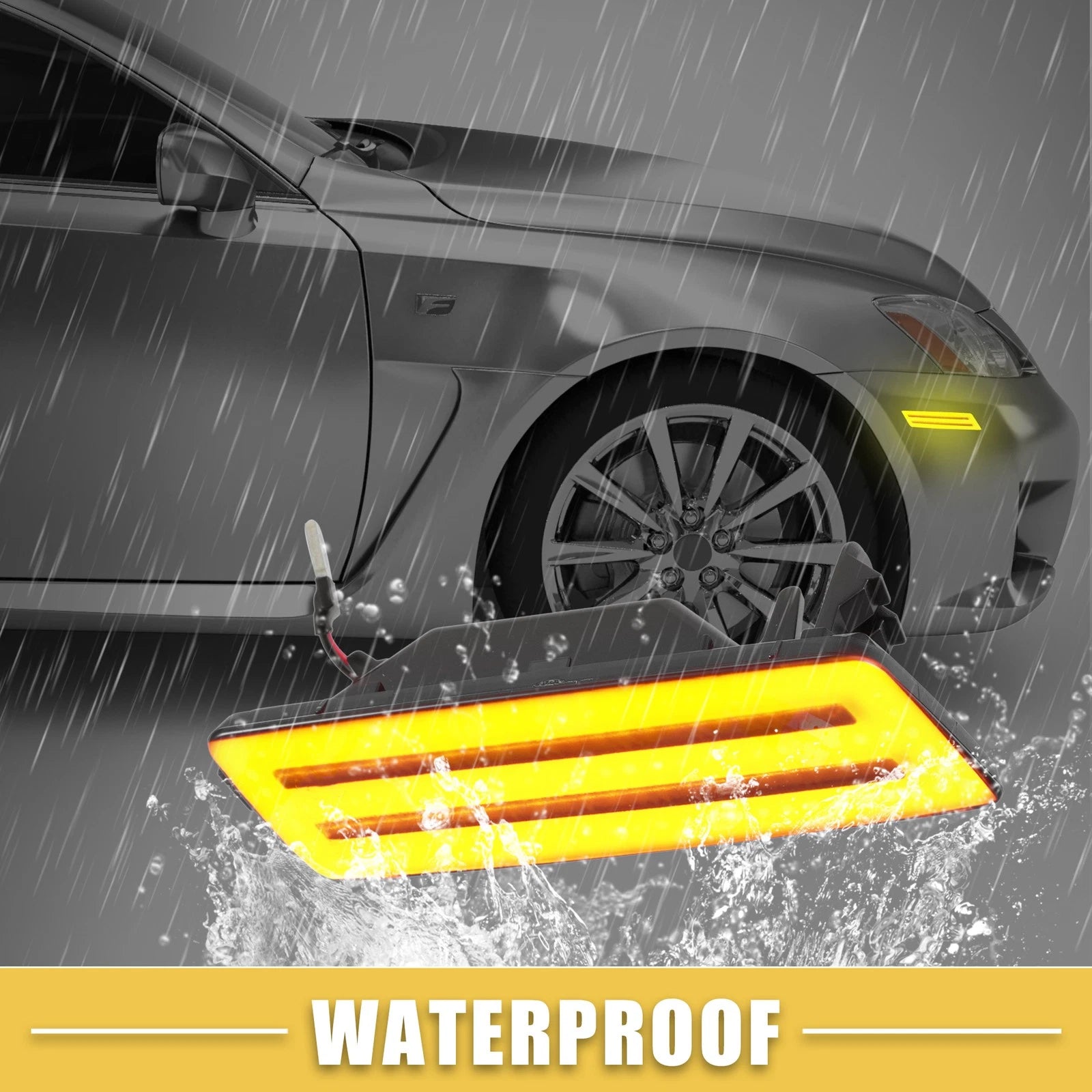Set of 2 Front LED Side Marker Lights for Volkswagen (1K5 945 071A)