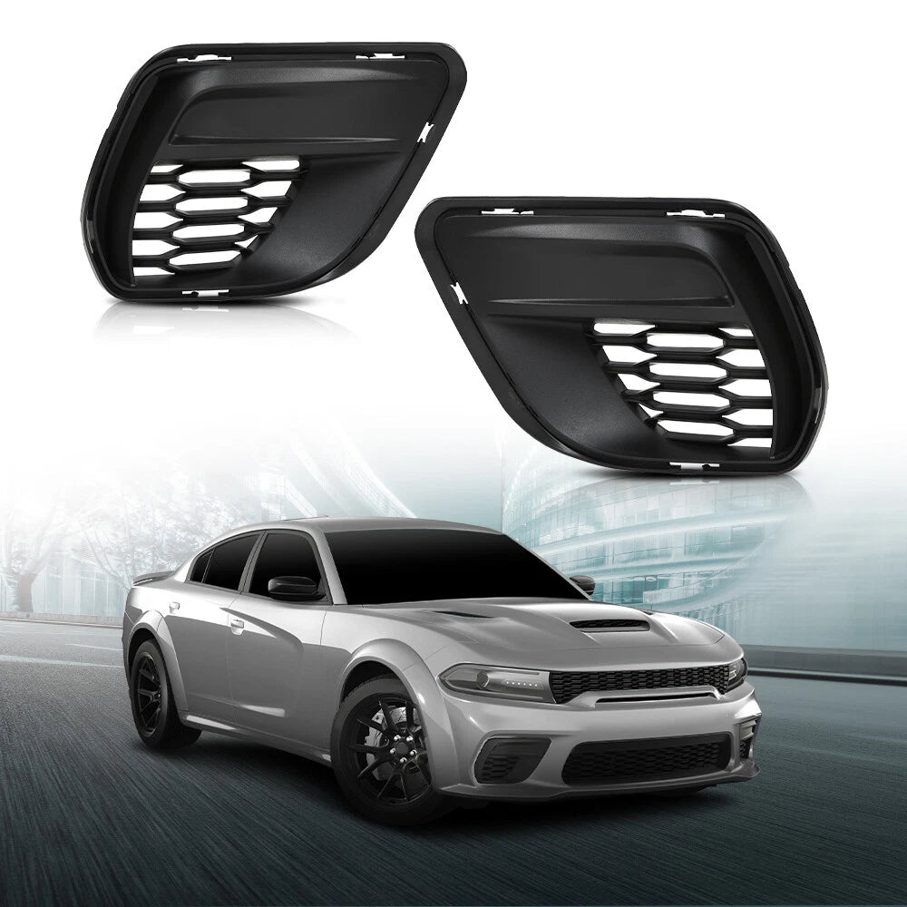 Set of 2 Front Bumper Fog Light Covers for Dodge Charger (2020–2023)