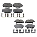 Set of 4 Akebono ProACT Ceramic Brake Pads for Kia Soul (2014–2016)