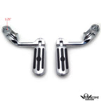 5" Groove Skull Highway FootPeg Footrest for Harley Sportster XL (1.25")