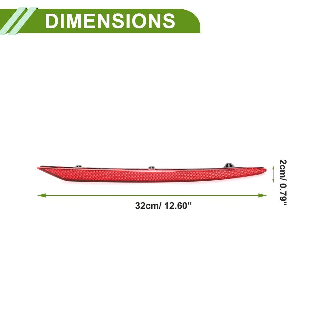 Bumper Reflector No.KS7Z13A565A for Ford Fusion (2019–2020) Red 1pc Rear Right