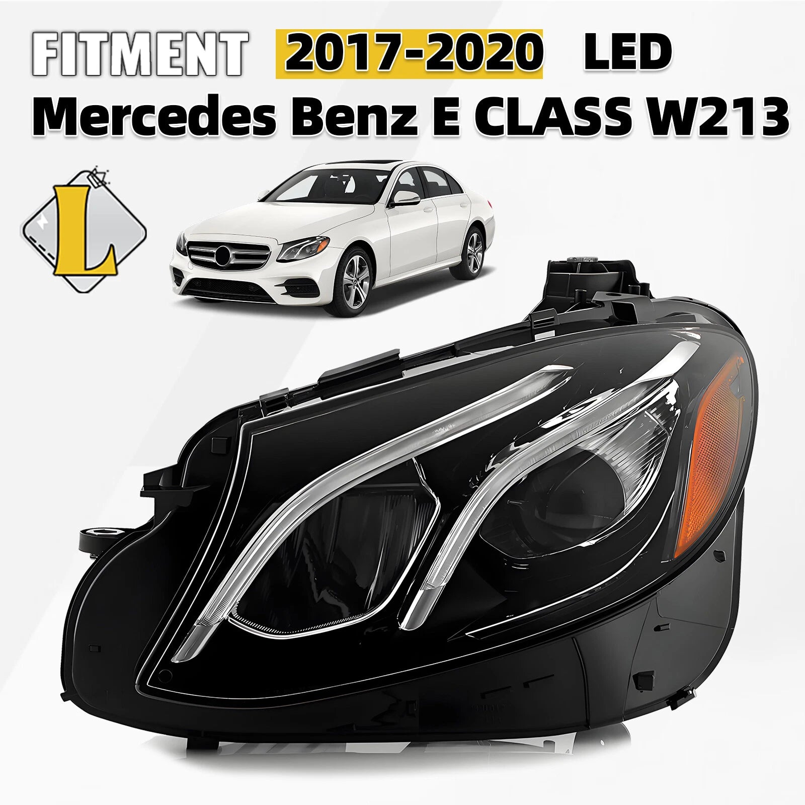 Full LED Headlight for Mercedes Benz E-Class W213 E300 (2017–2020)