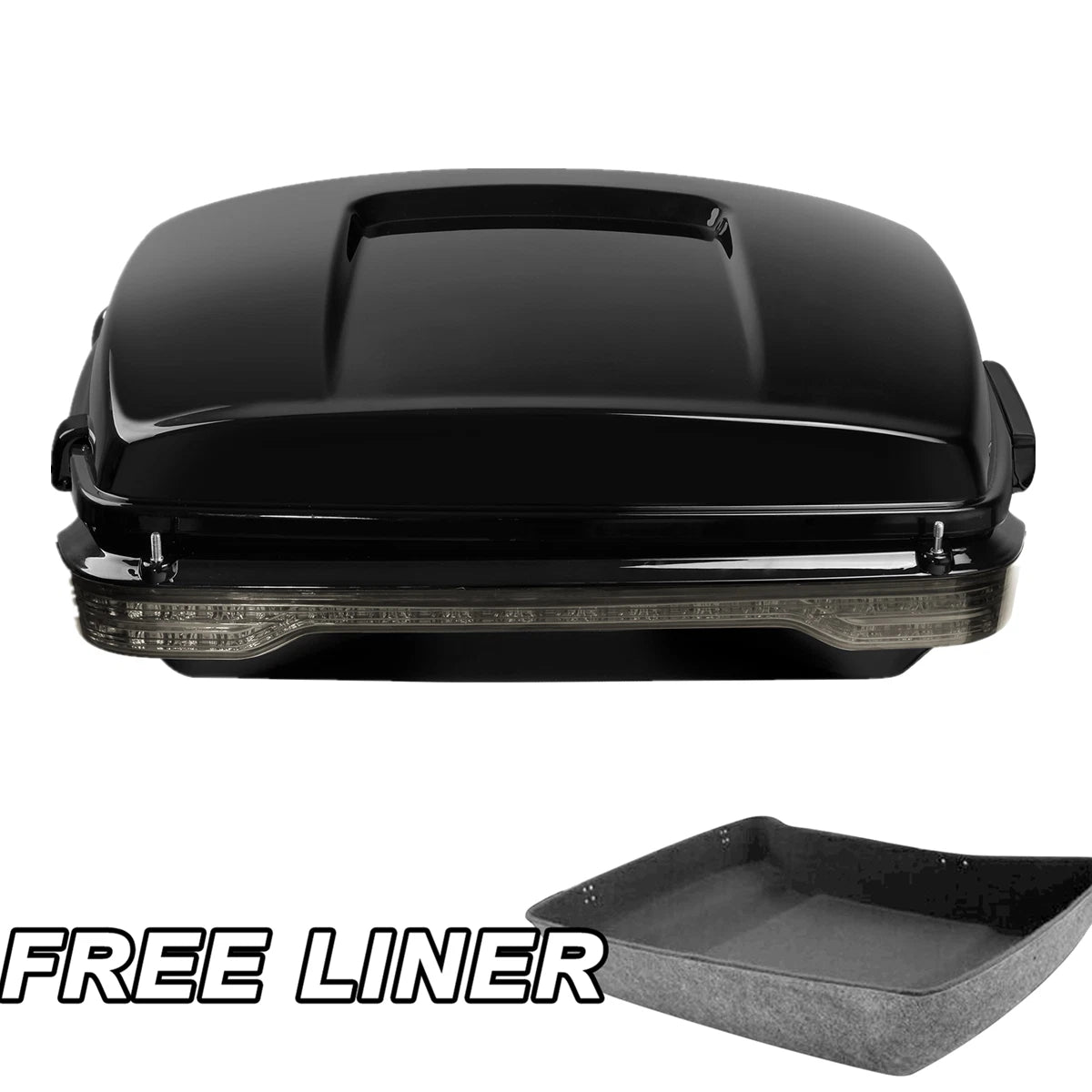 Black Chopped LED Brake Tail Light for Harley Touring Street Glide (2014–2026)
