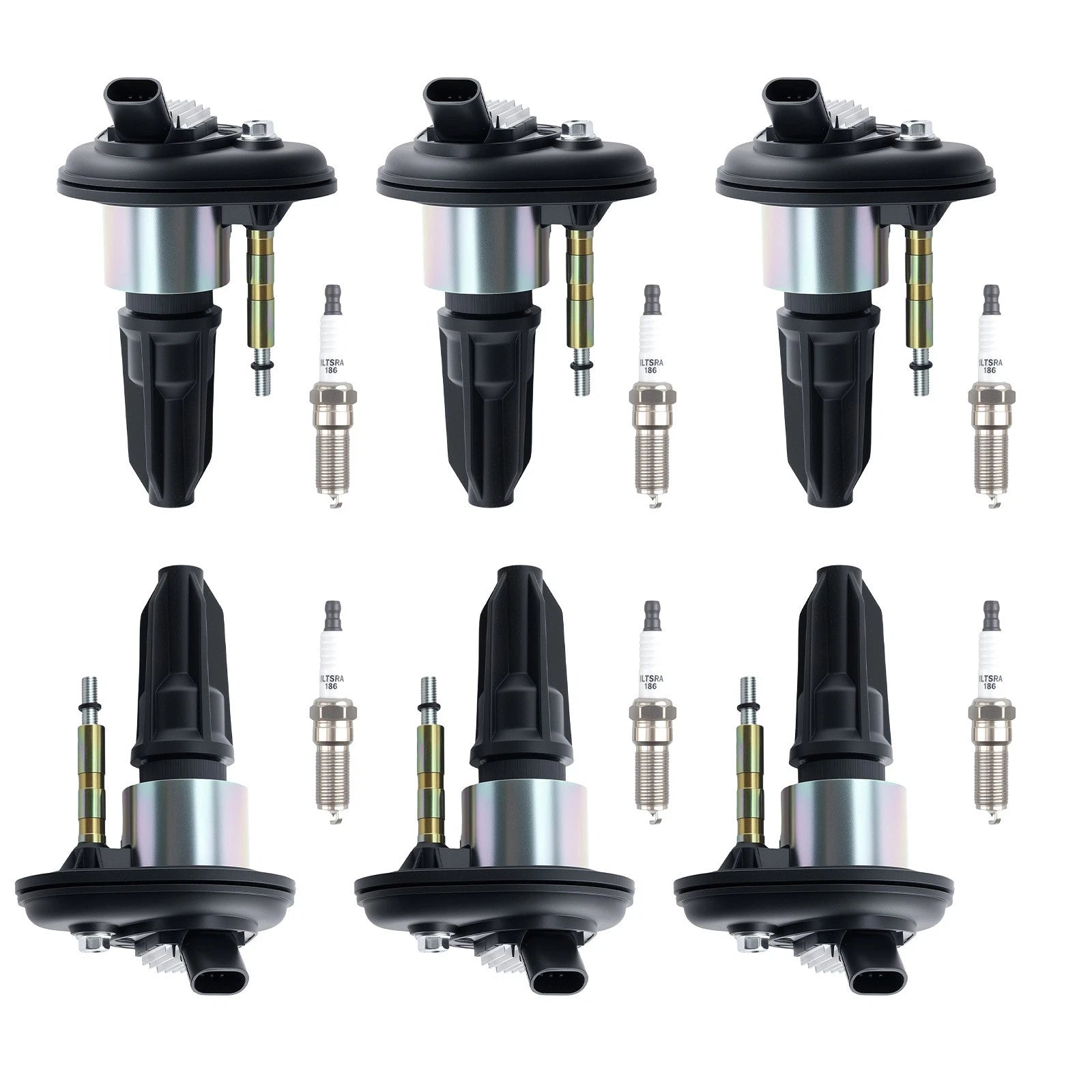 6X Ignition Coils & Spark Plugs for Chevy Trailblazer GMC Envoy (2002–2005)