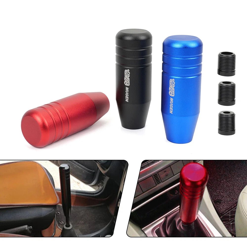 Mugen 90mm Universal Aluminum Black Manual Gear Shift Knob Shifter