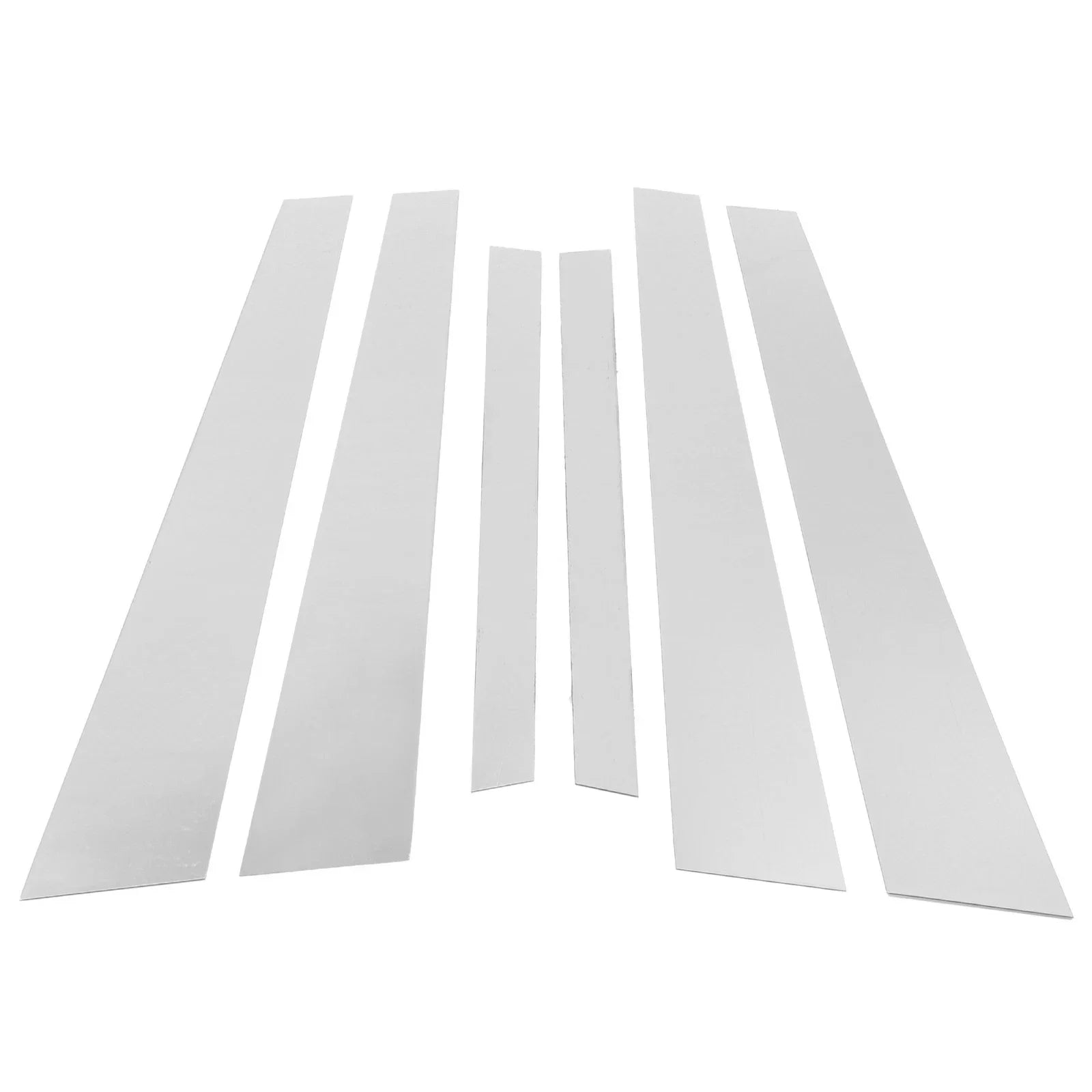 6 Pcs Door Pillar Window Trim for BMW 5-Series (1997 - 2003) Chrome Silver