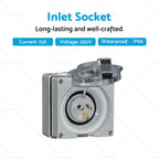15A 3Pin Power Inlet for Caravan Motor Home RV (250V)