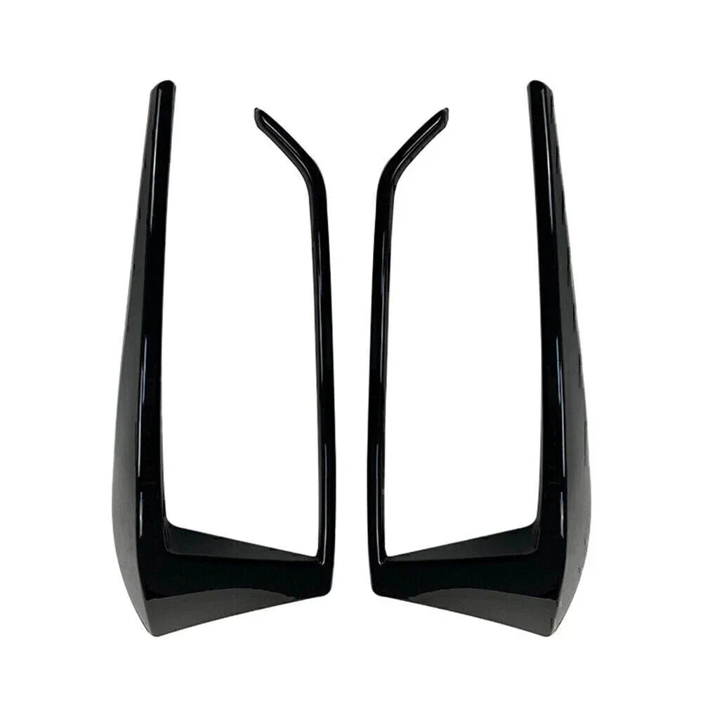 Black Rear Bumper Spoiler Fog Light Covers for VW Golf Mk7.5 (2016-2019)