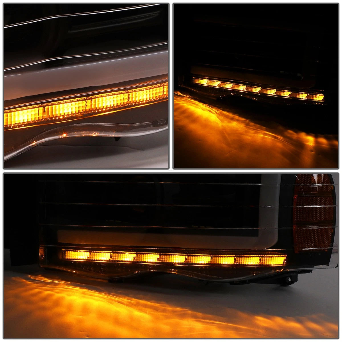 LED DRL Sequential Turn Signal Projector Headlight for Dodge Ram (2002–2005)