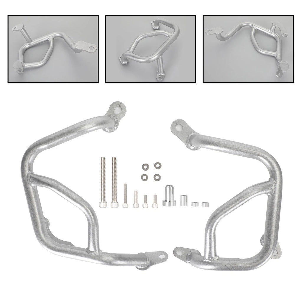 Lower Engine Guard Crash Bar for BMW F900XR (2020–2022) - Steel, Silver