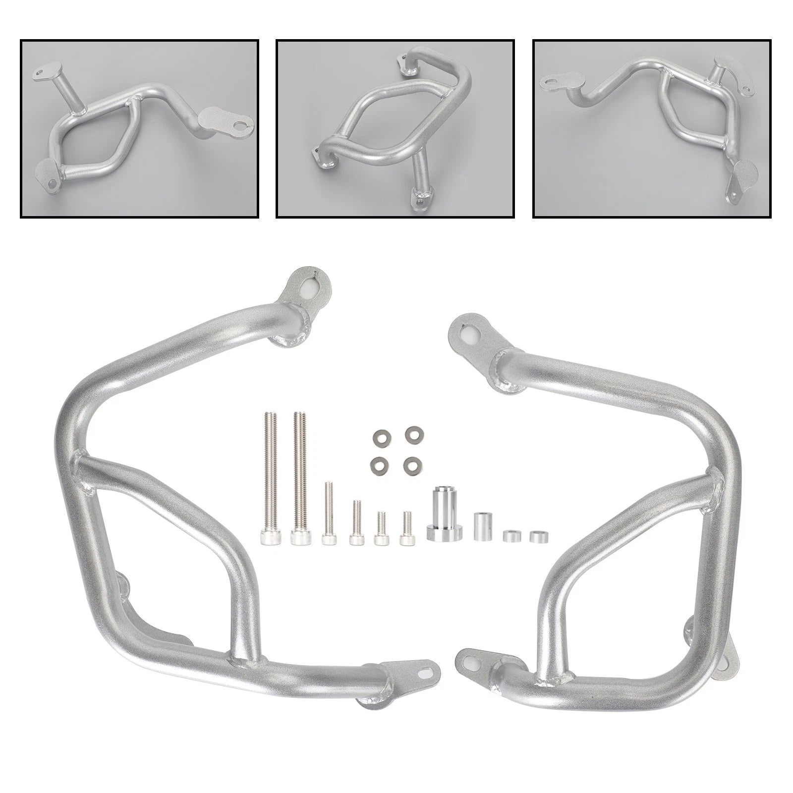 Lower Engine Guard Crash Bar for BMW F900XR (2020–2022) - Steel, Silver