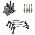Set of 4 Denso Ignition Coil Wires & NGK Spark Plugs for Ranger B2300 (1993–1997)
