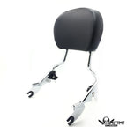 Chrome Gear Skull Backrest Sissy Bar Docking for Harley Touring FLHR (2014–2019)