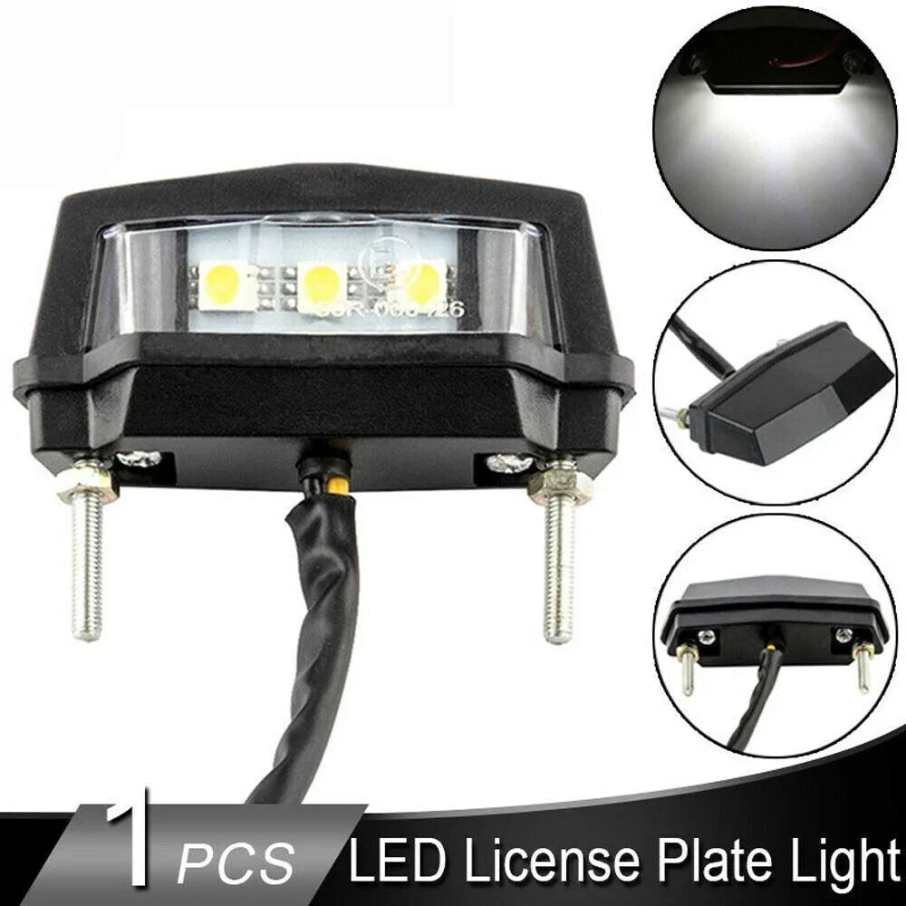 1 x 3 LED Motorcycle Rear Tail License Plate Light Lamp 12V for Motorcycle